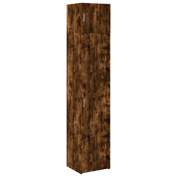 vidaXL Armoire de rangement mince chêne fumé 45x42 5x225 cm