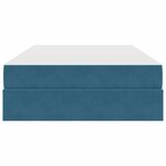 vidaXL Lit avec rangement et matelas Bleu 120 x 190 cm Velours
