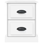 vidaXL Tables de chevet 2 Pièces blanc 39x39x47 5 cm bois d'ingénierie