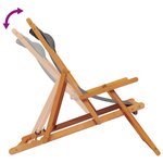 vidaXL Chaises de plage pliables lot de 2 gris tissu