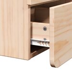 vidaXL Table de chevet Marron 39 x 34 x 33 cm Bois massif en pin