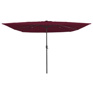vidaXL Parasol de jardin Rouge et Noir 295 x 295 x 245 cm