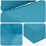 vidaXL Coussin de canapé d'extérieur 3 Pièces Bleu royal Polyester