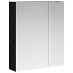 vidaXL Armoire Miroir de Salle de Bain Chêne noir 60 x 14 5 x 70 cm