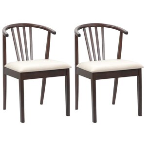 vidaXL Chaise de salle à manger 2 pc Bois de caoutchouc massif