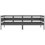vidaXL Lit de jour sans matelas gris bois de pin massif 90x200 cm