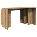 vidaXL Tables gigognes 3 Pièces chêne artisanal bois d'ingénierie