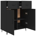 vidaXL Buffet noir 69 5x34x90 cm bois d'ingénierie