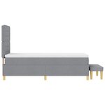 vidaXL Lit à ressorts avec matelas Gris clair 100 x 200 cm tissu