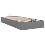 vidaXL Cadre de lit ottoman sans matelas gris foncé 90x190 cm tissu