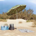 vidaXL Parasol de plage Camouflage 161 x 193 cm Polyester