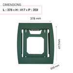 Support grillage rigide & palissade vert mat sablé ral 6005ms