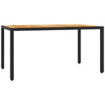 vidaXL Ensemble à manger de jardin coussins 7Pièces Noir Résine tressée