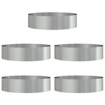 vidaXL Grands Pots en Métal Galvanisé Métal Grand Décoratifs Ronds