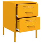 vidaXL Tables de chevet 2 Pièces jaune moutarde 36x39x50 5 cm acier