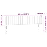 vidaXL Tête de lit avec oreilles Gris clair 163x16x78/88 cm Tissu