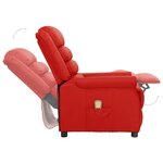 vidaXL Fauteuil de massage Rouge bordeaux Similicuir