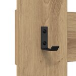 vidaXL Porte-manteau mural chêne artisanal 65 x 3 x 100 cm