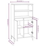 vidaXL Buffet haut Chêne fumé 60x36x110 cm Bois d'ingénierie