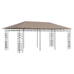 vidaXL Belvédère avec moustiquaire 6x3x2 73 m Taupe 180 g/m²