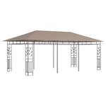 vidaXL Belvédère avec moustiquaire 6x3x2 73 m Taupe 180 g/m²