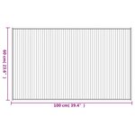 vidaXL Tapis rectangulaire naturel clair 60x100 cm bambou