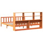 vidaXL Lit bibliothèque sans matelas cire marron 180x200cm bois massif