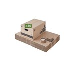 Pack and Move - Lot 20 cartons déménagement M - 60 x 40 x 30 cm - Poignées renforcées - 1 adhésif offert