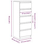 vidaXL Buffet avec tiroirs blanc 37 5x35x99 cm bois d'ingénierie