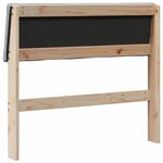 vidaXL Tête de lit capitonnée Gris clair 90 cm Pin massif