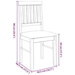 vidaXL Chaises à manger coussins 2 Pièces marron bois massif caoutchouc