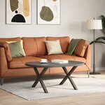vidaXL Pieds de table basse en forme de X  2 pièces  acier naturel  70 x (42-43) cm