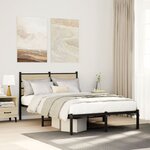 vidaXL Cadre de lit en métal sans matelas chêne sonoma 120x190 cm