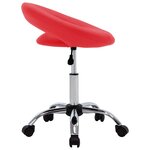 vidaXL Chaise pivotante à manger Rouge Similicuir