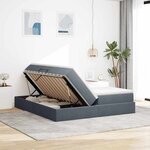 vidaXL Lit avec rangement et matelas Gris foncé 180 x 200 cm Velours