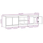 vidaXL Meuble TV Noir 182 x 34 x 50 cm Bois d'ingénierie