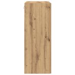 Armoire murale vidaXL avec portes en verre Chêne artisanal 69 5x34x90 cm