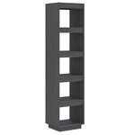 vidaXL Bibliothèque/Séparateur de pièce Gris 40x35x167 cm Pin solide