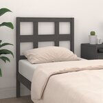 vidaXL Tête de lit Gris 80 5x4x100 cm Bois massif de pin