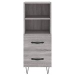 vidaXL Buffet haut Sonoma gris 34 5x34x180 cm Bois d'ingénierie