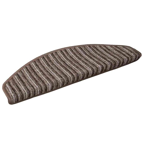 vidaXL Tapis d'escalier auto-adhésifs 15 Pièces Marron 65 x 21 x 4 cm