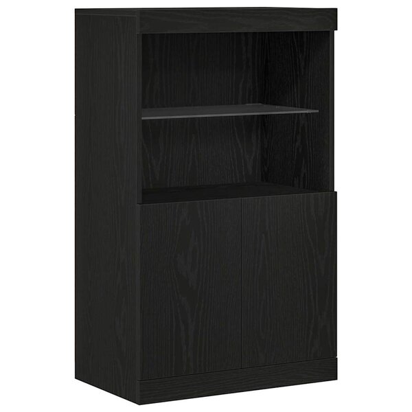 vidaXL Buffet Noir 60 x 37 x 100 cm Bois d'ingénierie