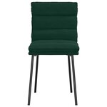 vidaXL Chaises à manger lot de 4 Vert foncé Velours