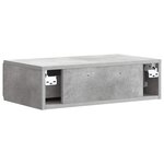 vidaXL Table d'appoint murale Gris béton 59 x 34 5 x 17 cm
