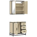 vidaXL Ensemble de meubles de salle de bain 2 Pièces chêne sonoma
