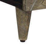 vidaXL Table basse gris clair 80x50x40 cm bois de manguier massif