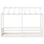 vidaXL Lit pour enfants avec toit blanc 90x190 cm bois massif de pin