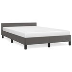 vidaXL Cadre de lit sans matelas gris 120x190 cm similicuir