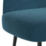 vidaXL Banc rembourré avec dossier Bleu 110 x 60 x 76 cm Velours