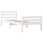 vidaXL Cadre de lit sans matelas blanc bois massif 90x200 cm